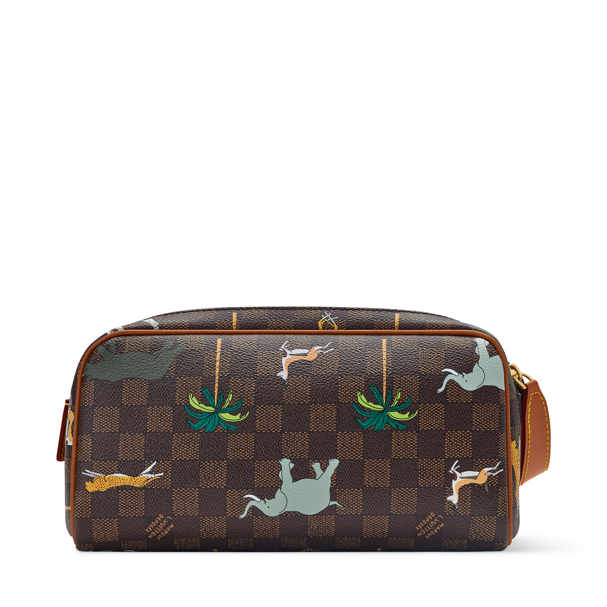 Dopp Kit Toiletry Bag - Luxury Giant Damier Canvas Brown | LOUIS